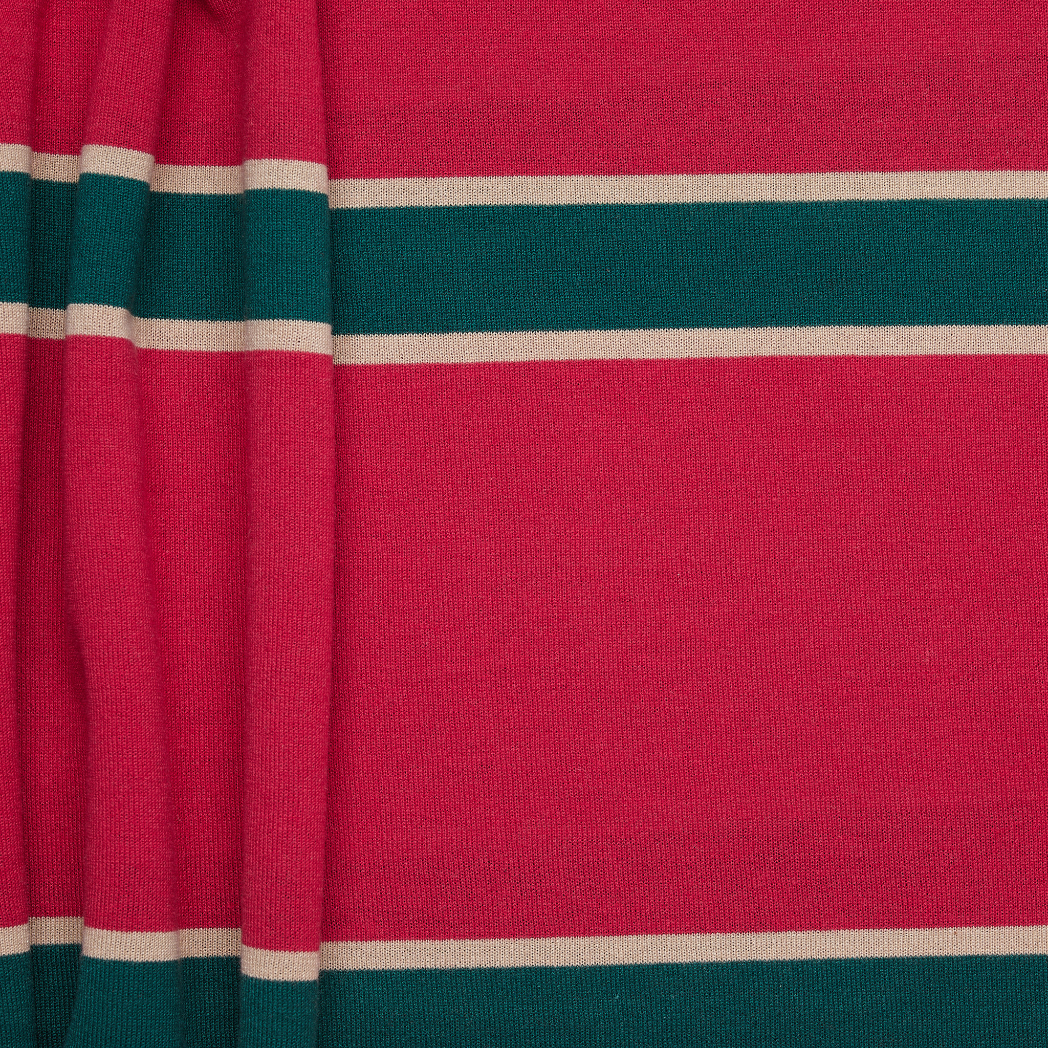 Cotton Rugby stripe jersey - Red/ Green