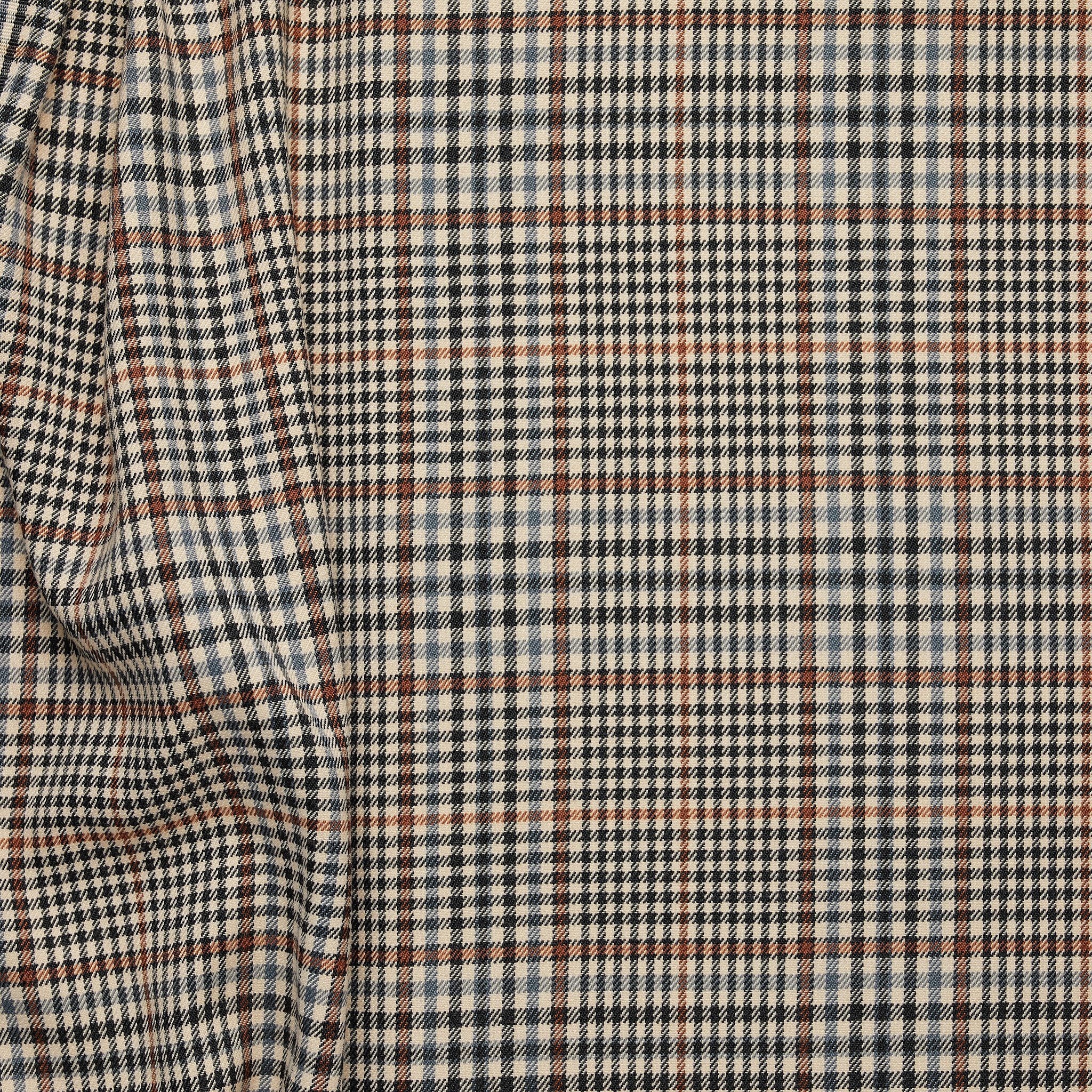 Check Stretch Twill - Brown