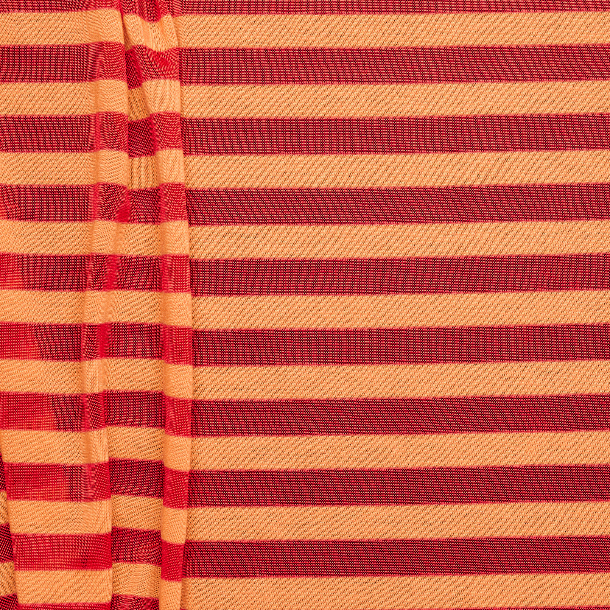 Bright Matte Stripe Jersey - Orange + Scarlet Red