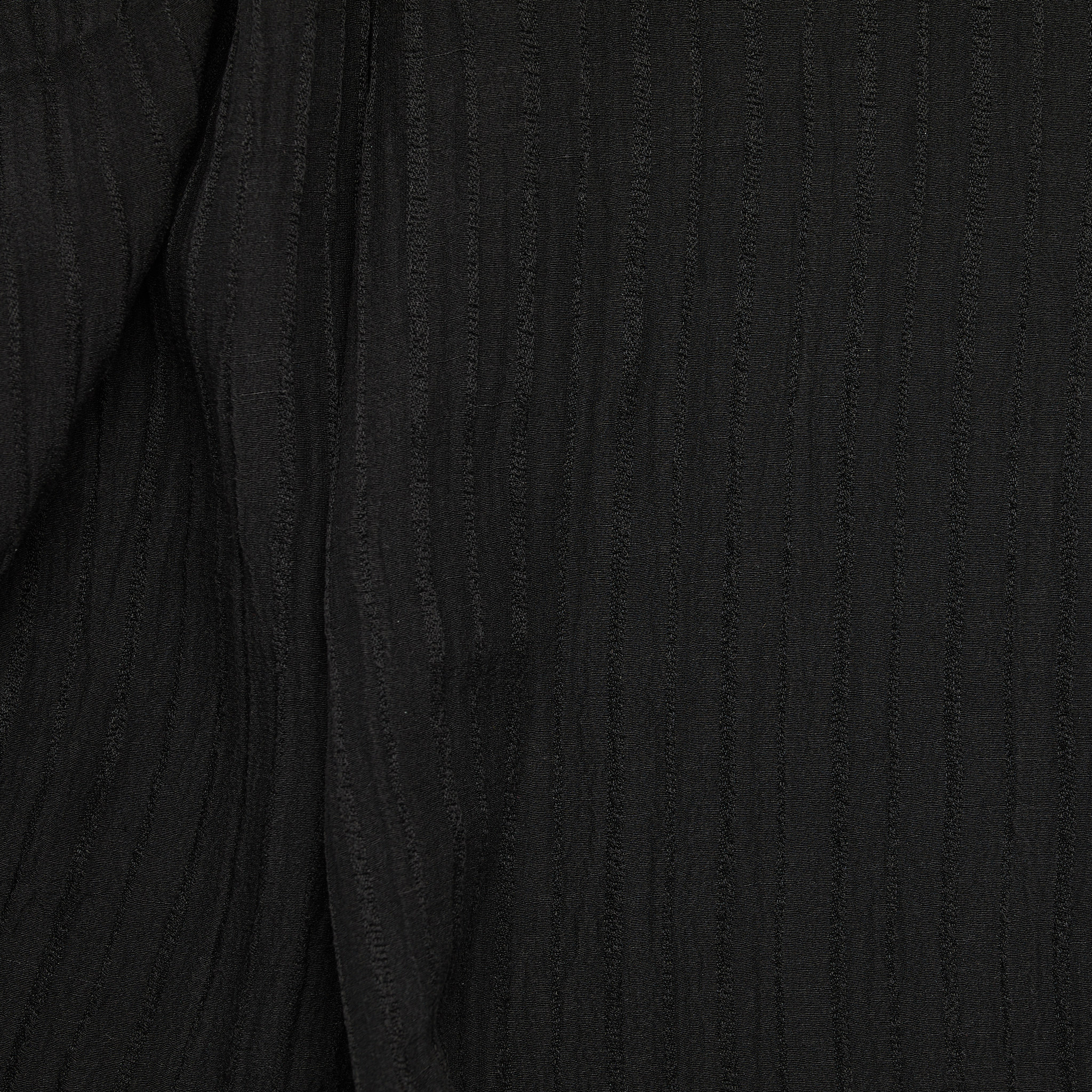 60% Hemp 40% Silk Self Pleat - Black