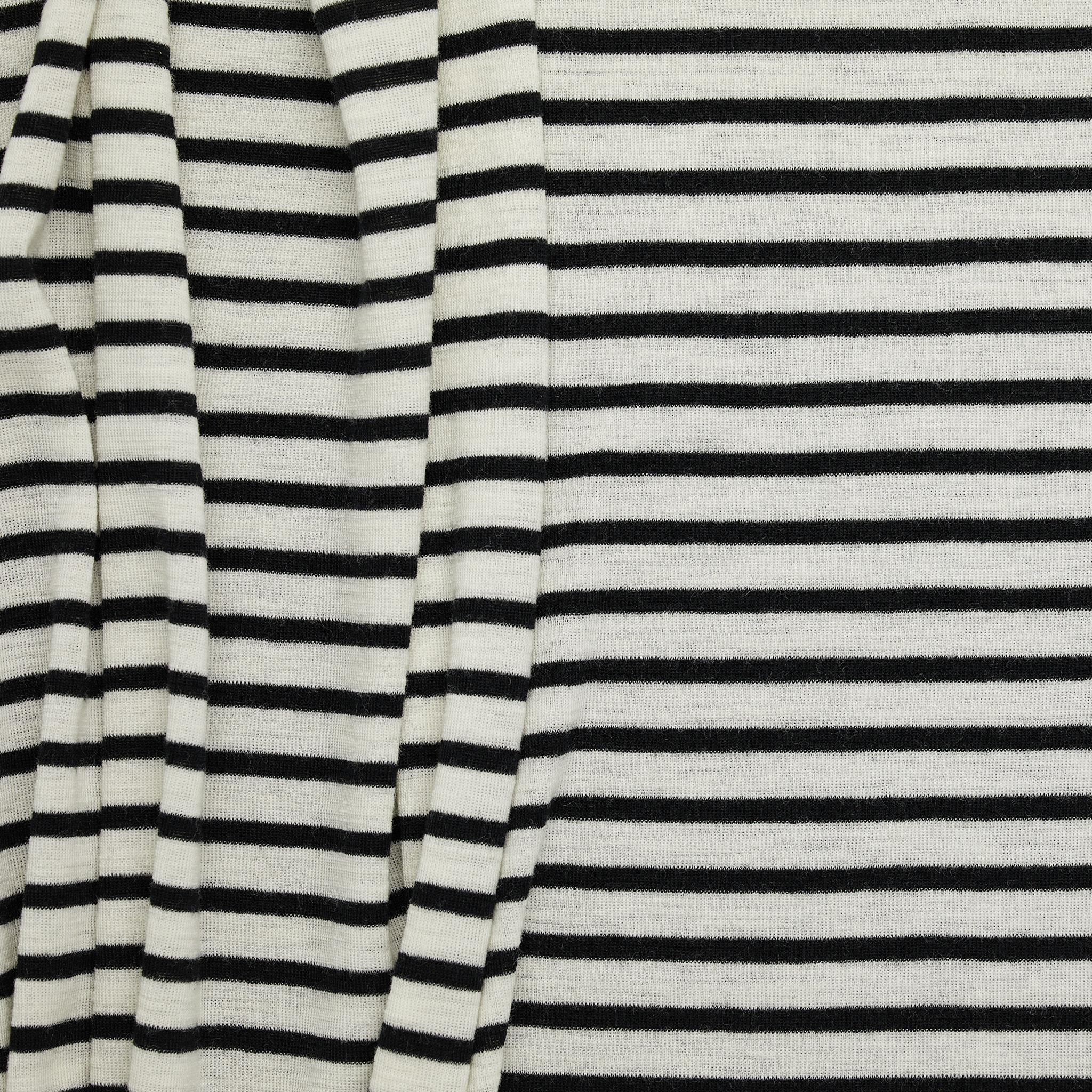 Stripe 1 x 1 Wool Rib - Natural & Black