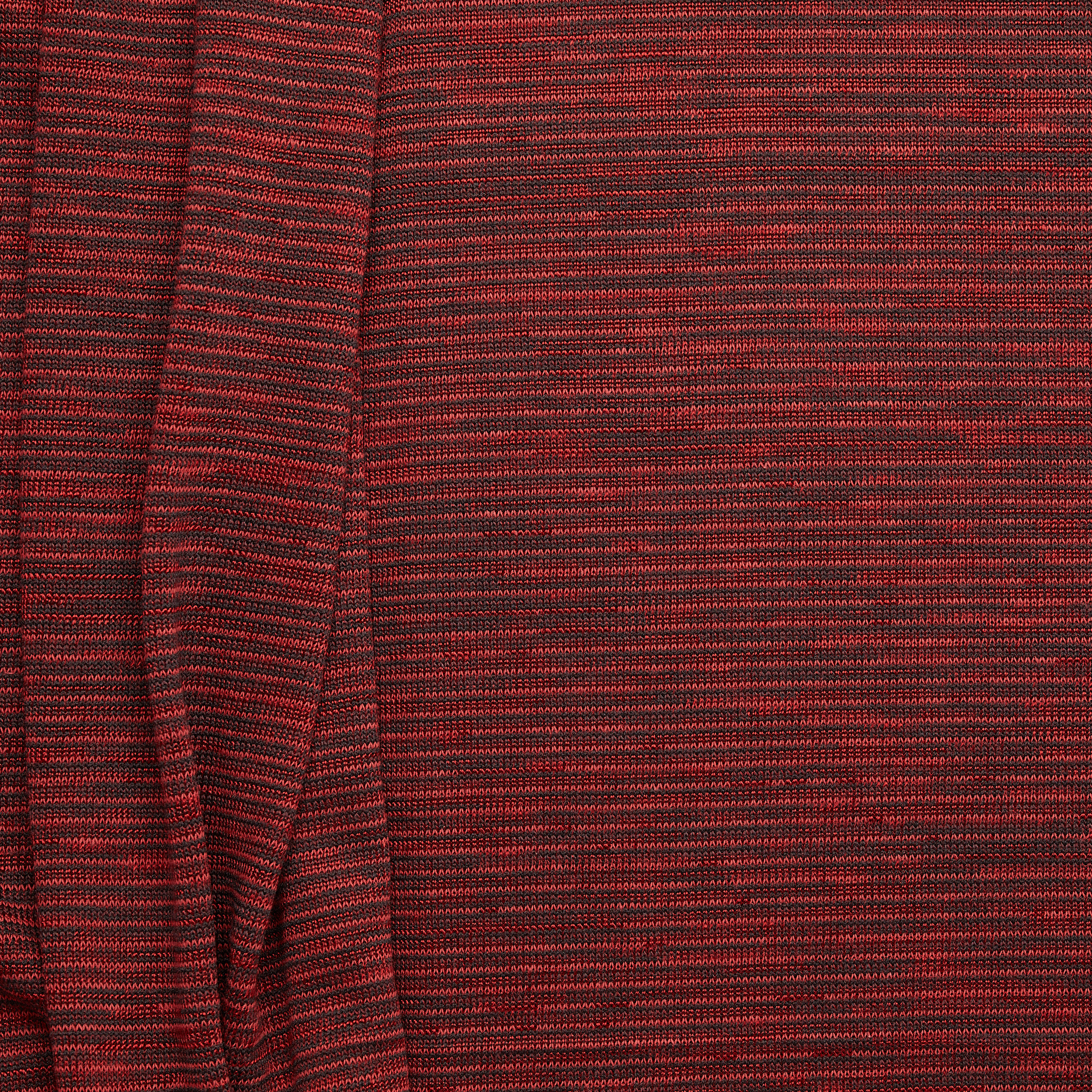Multi Colour Melange Jersey - Red/Brown
