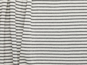 Cotton Blend Purl Stripe 4+2 - Black