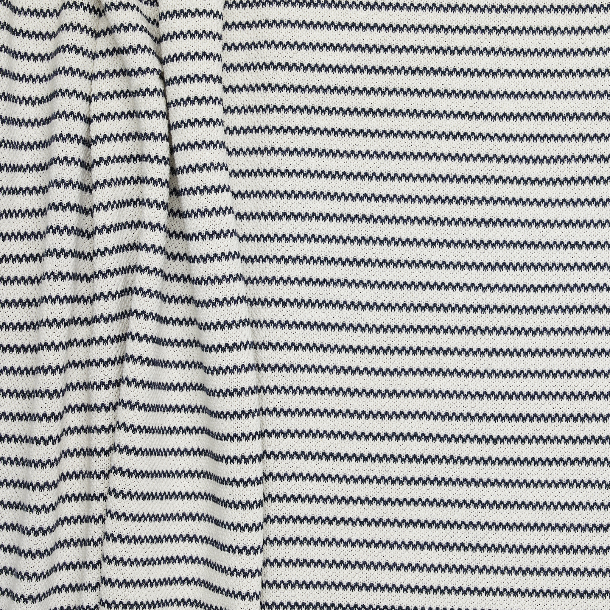 Cotton Blend Purl Stripe 4+2 - Navy