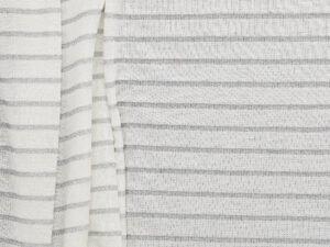 Viscose Metallic Stripe Jersey - Silver