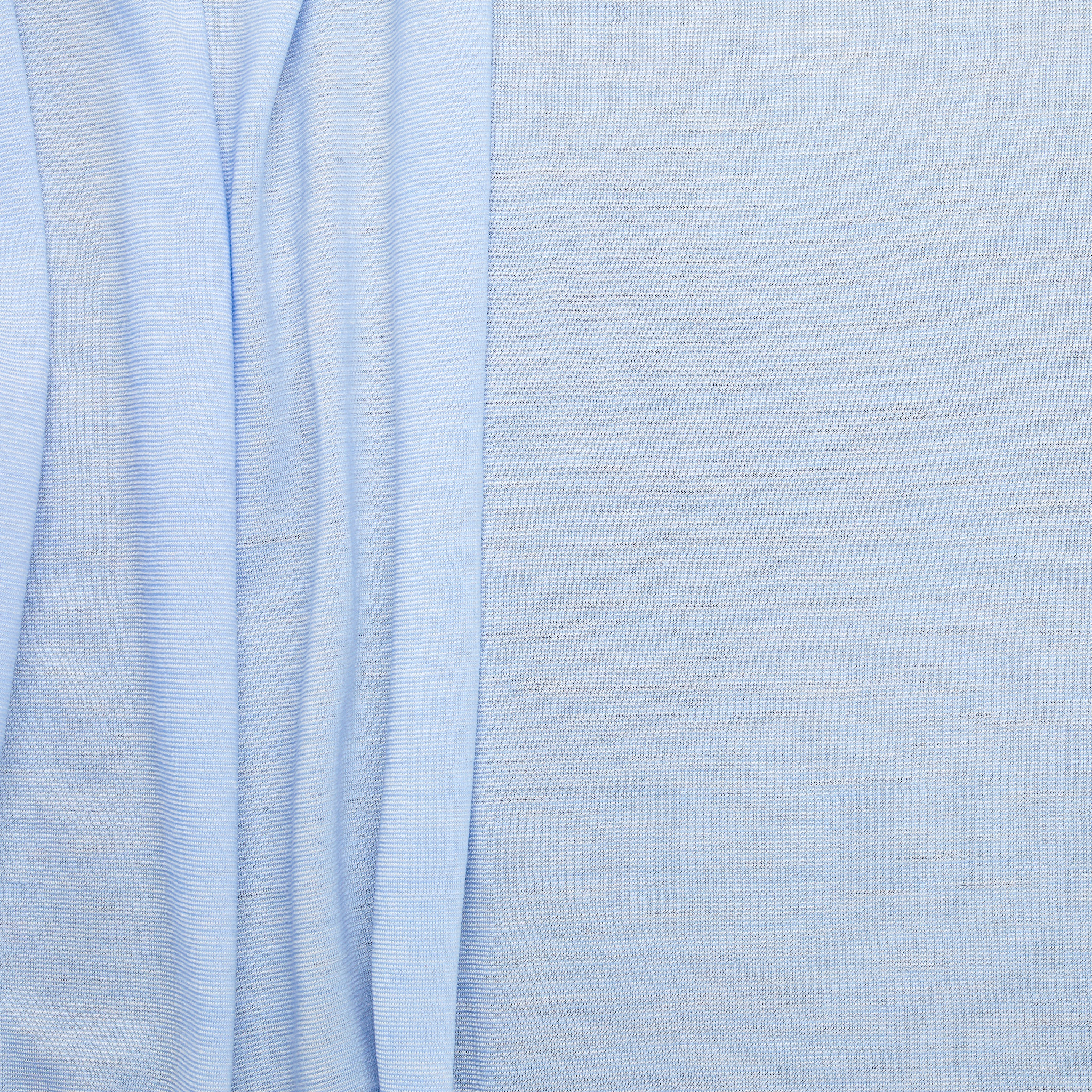 Fine Wool/Mercerised Cotton Jersey - Baby Blue