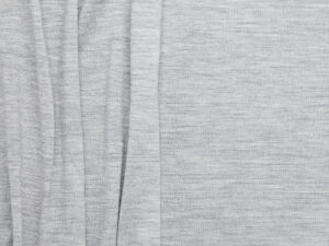 Fine Wool/ Mercerised Cotton Jersey - Grey