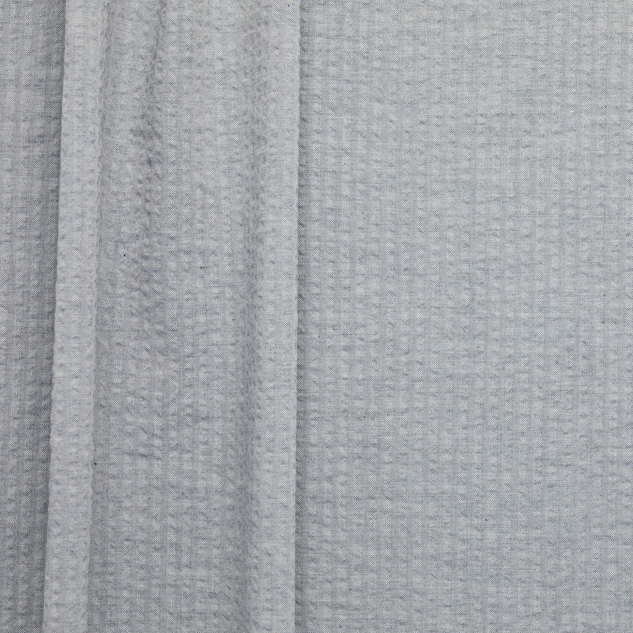 100% Organic Cotton Seersucker - Blue Grey