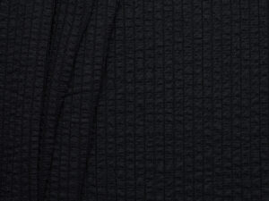 Rouched Columns Cloque Knit - Black