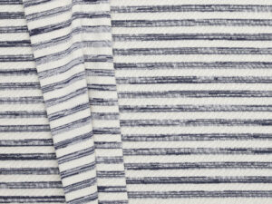 Melange + Solid Stripe Jersey - Royal/ Natural