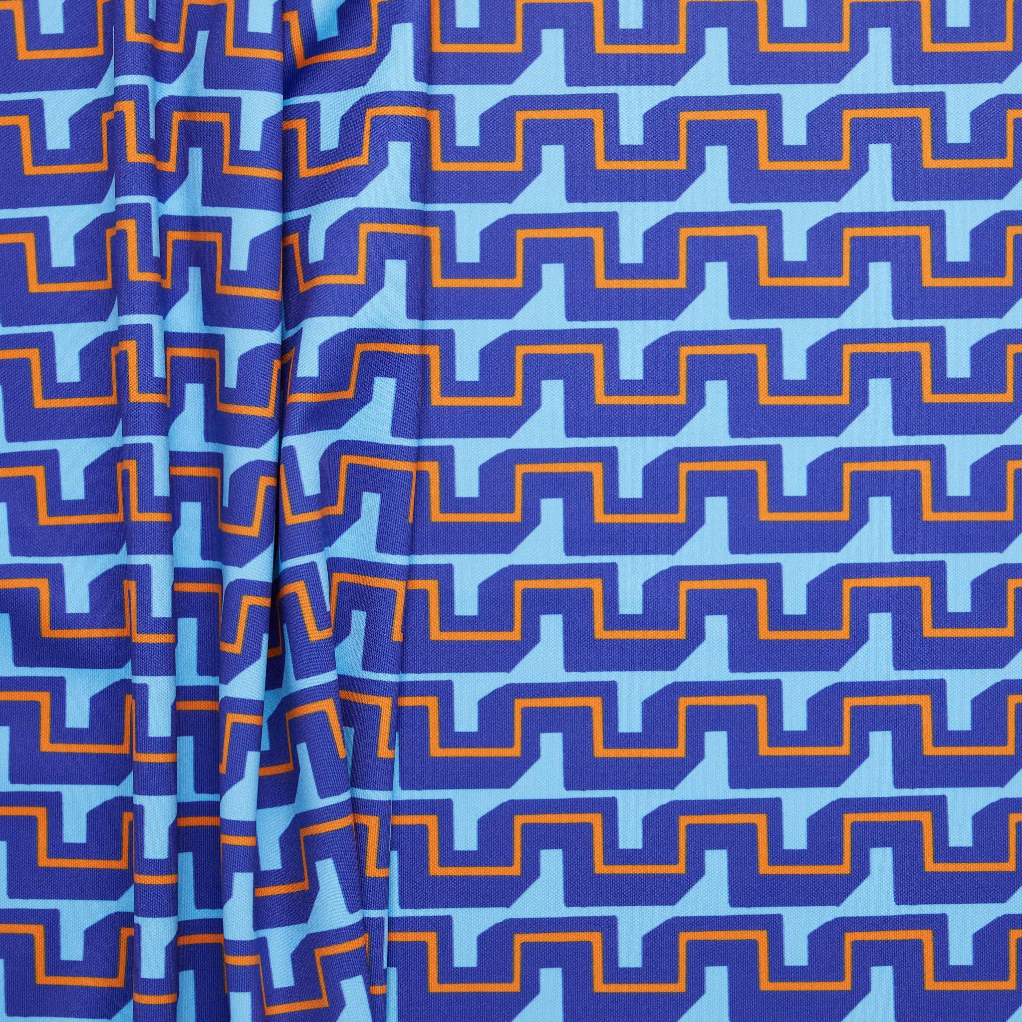 Recycled Polyester Swimwear Fabric - Blockhead print