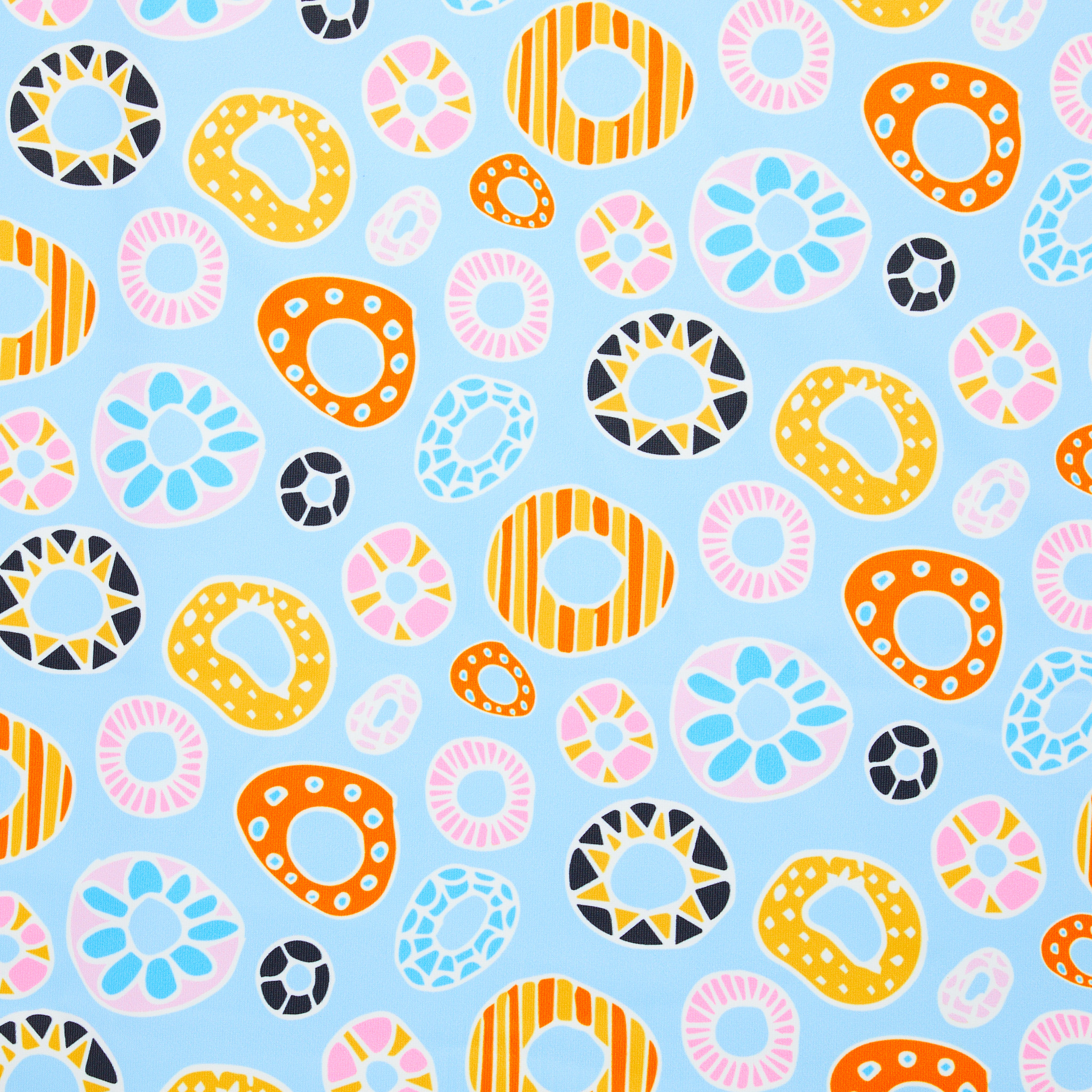 Polyester Donut Print Swimwear - Blue/ Multi