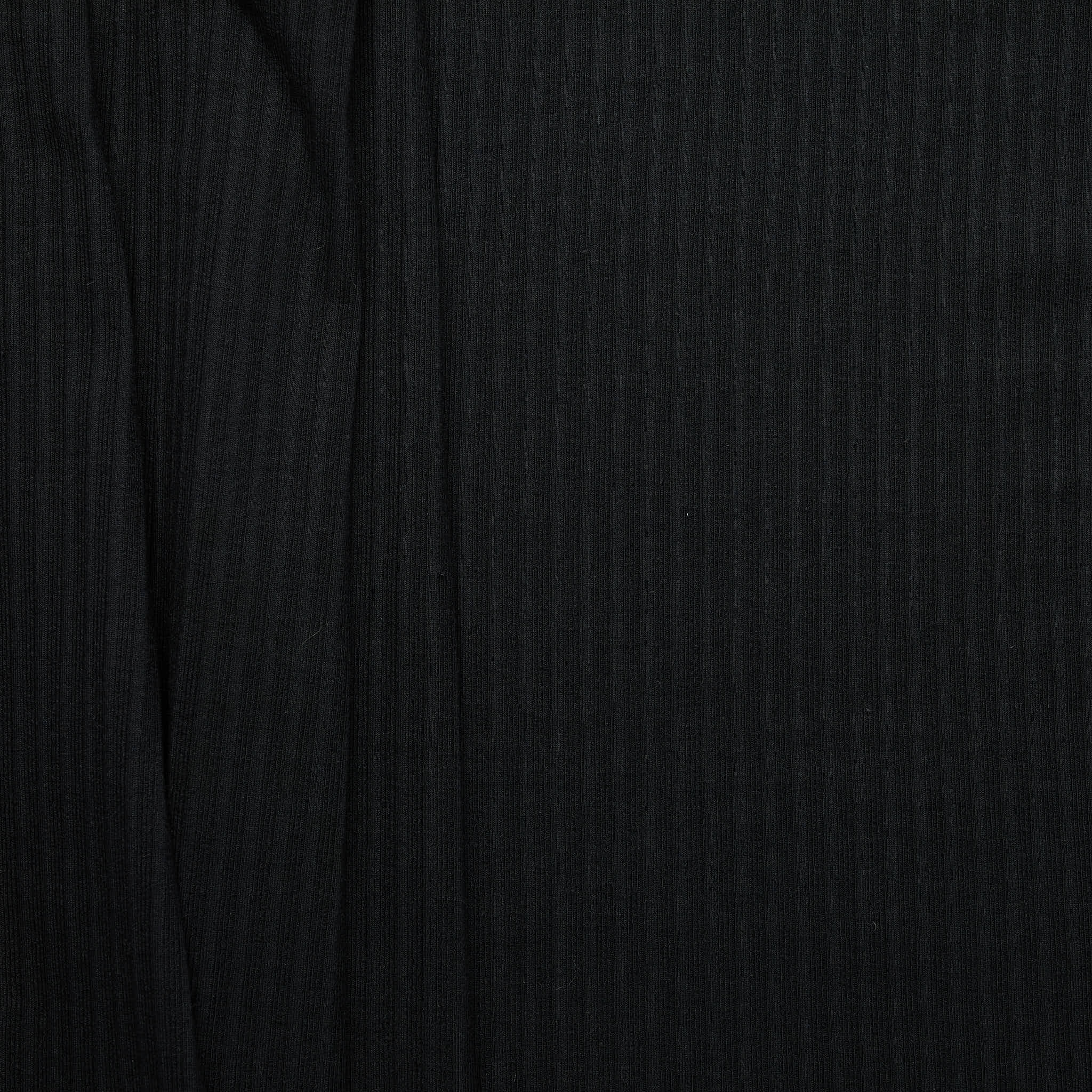 Italian Cotton Fratelli Rib - Black