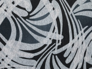 100% Polyester Textured Printed Chiffon - Black
