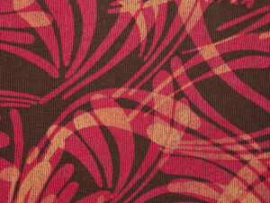 100% Polyester Textured Printed Chiffon - Red