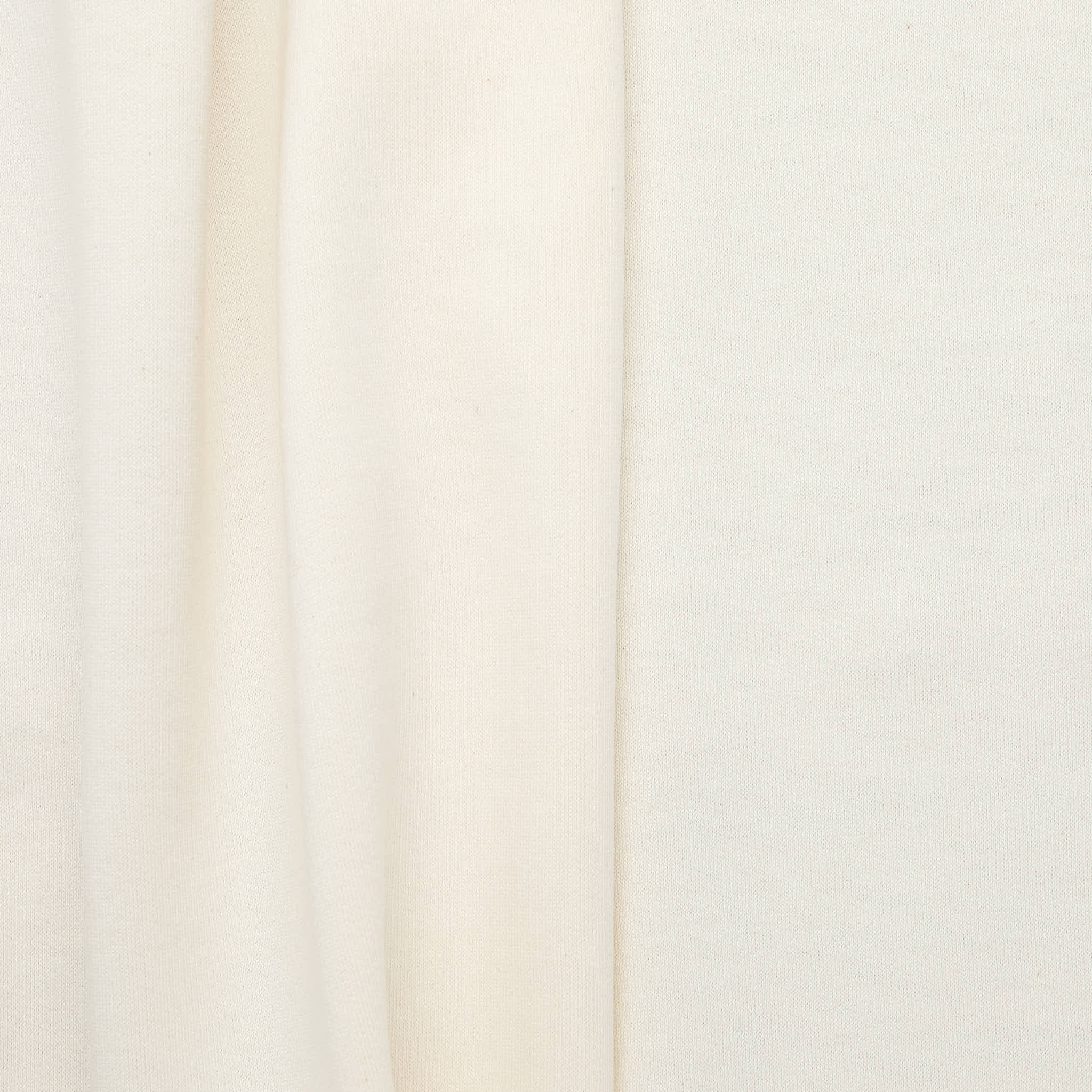 Wool Cotton Brushed Terry - Whisper White