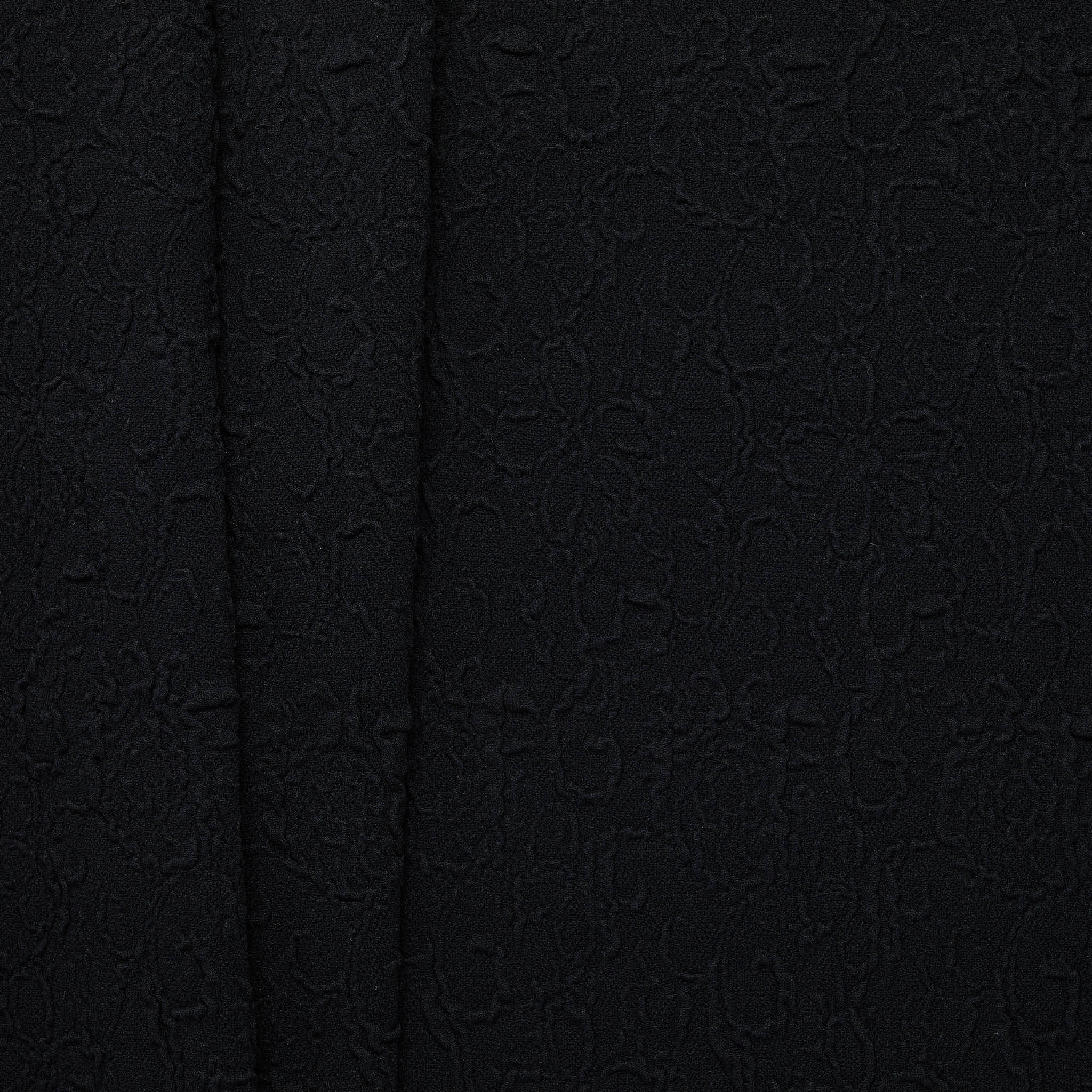 Brussels Lace Nylon Elastane Cloque - Black