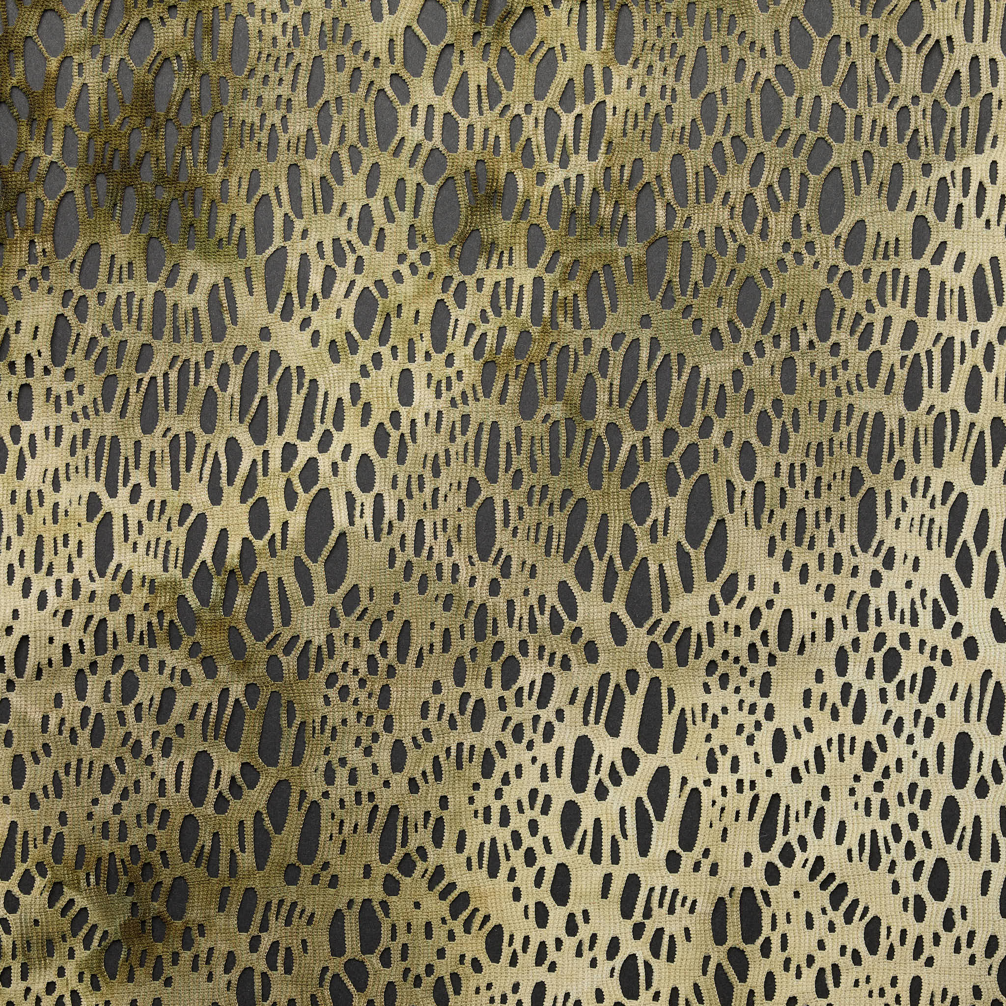 "Groundcover" Printed Nylon Knit Lace - Sandy Green