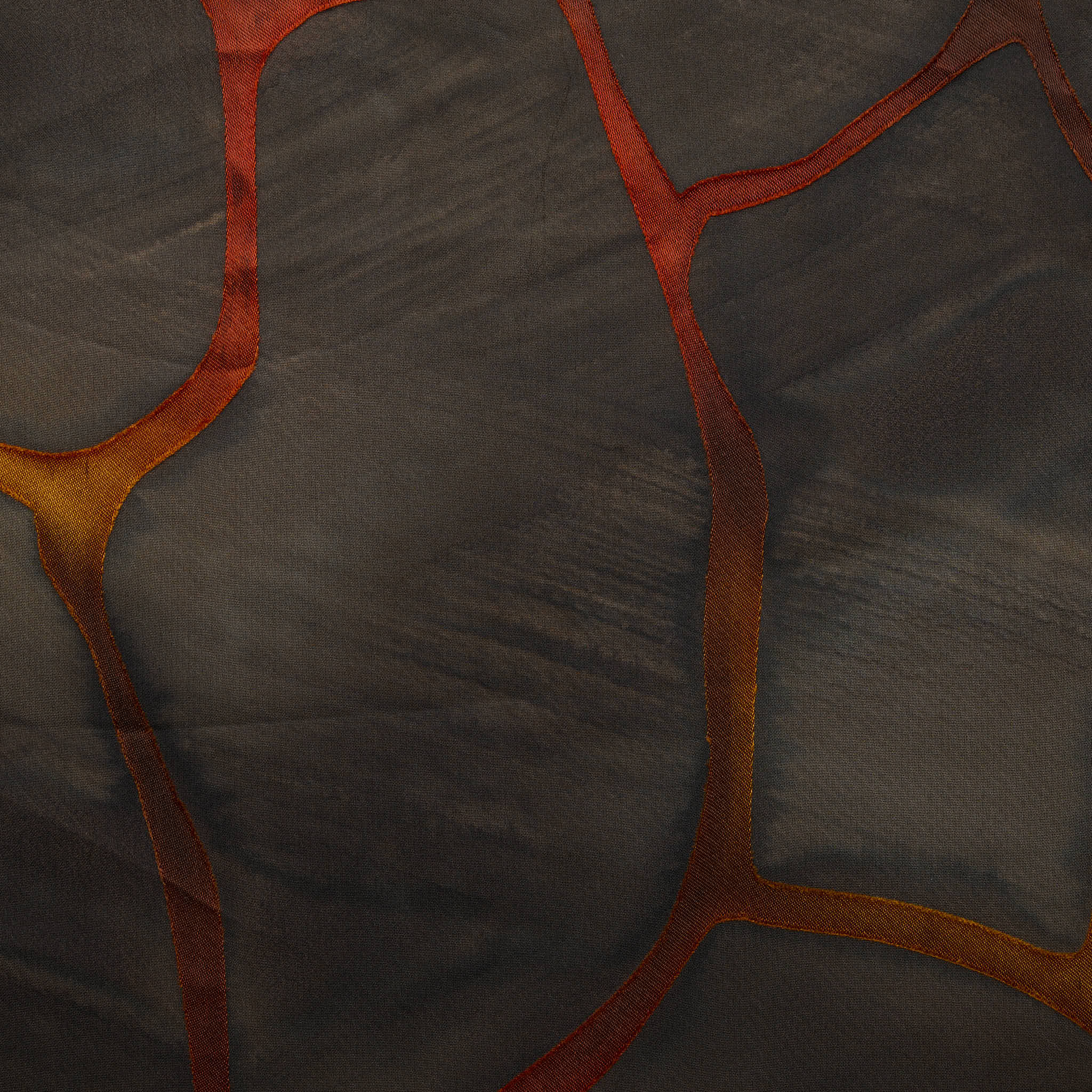 "Organic" Polyester Chiffon Burnout - Slate