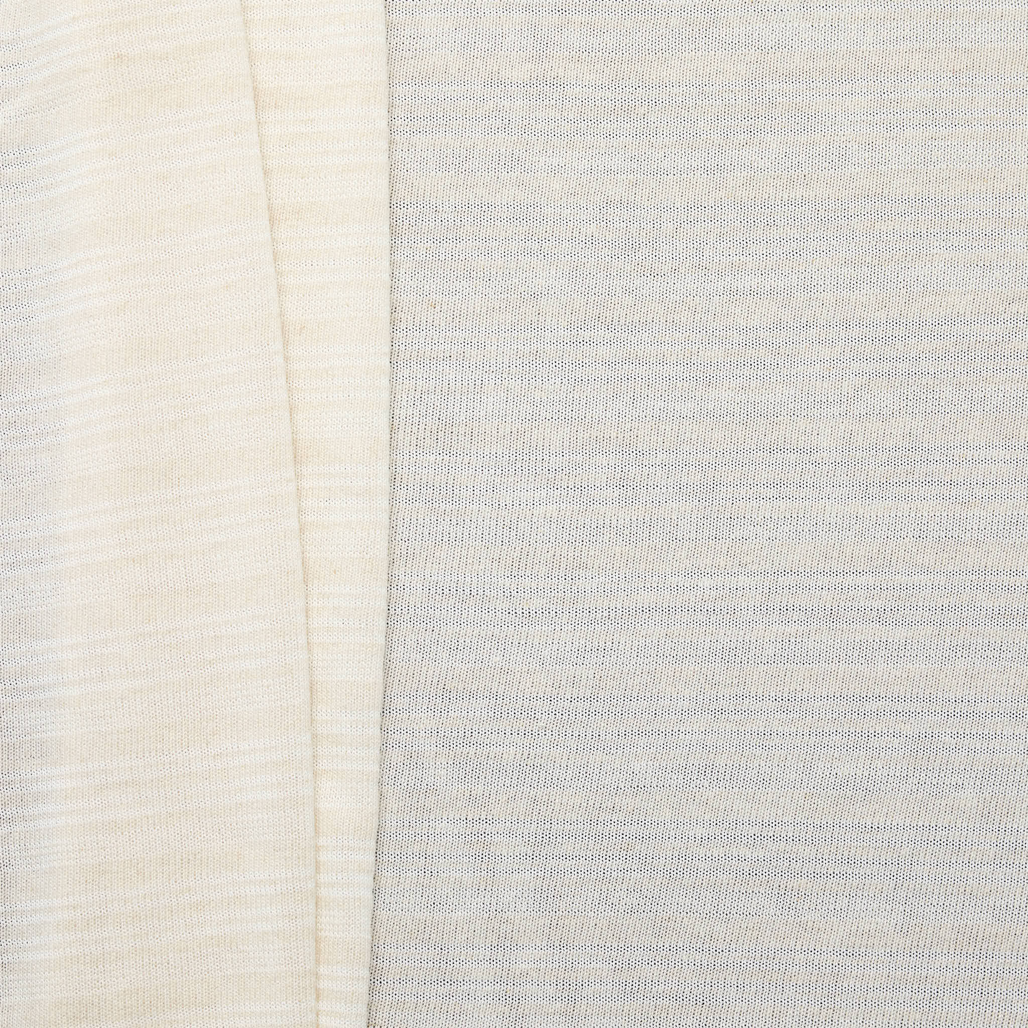 "Sandrine" Striped Cotton Viscose Knit - Natural