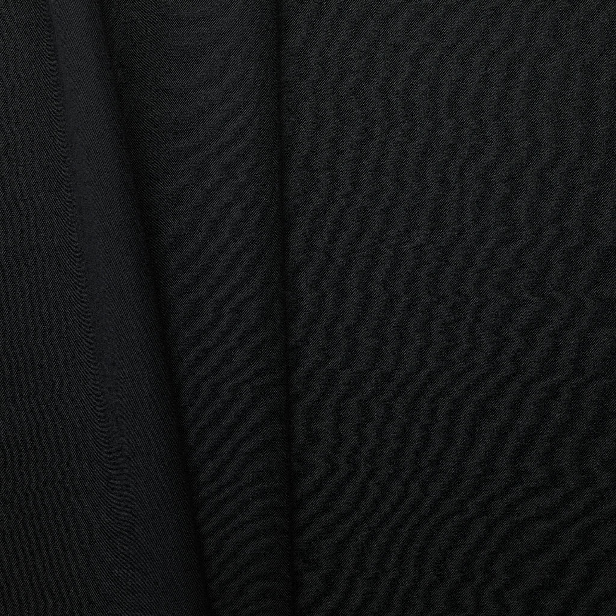Pure Wool Gabardine Suiting - Black