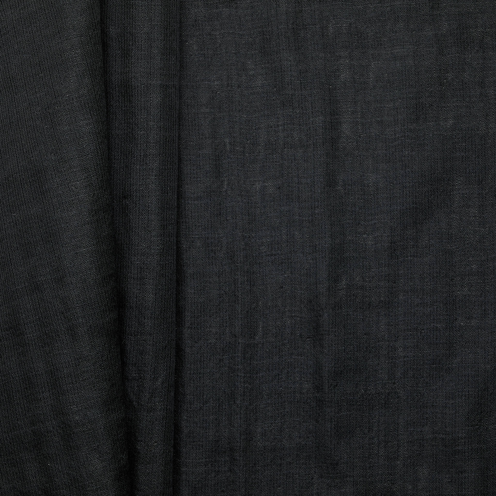 "Triplo" Delicate Italian Triple Layered Fine Linen + Silk - Black/ Silver