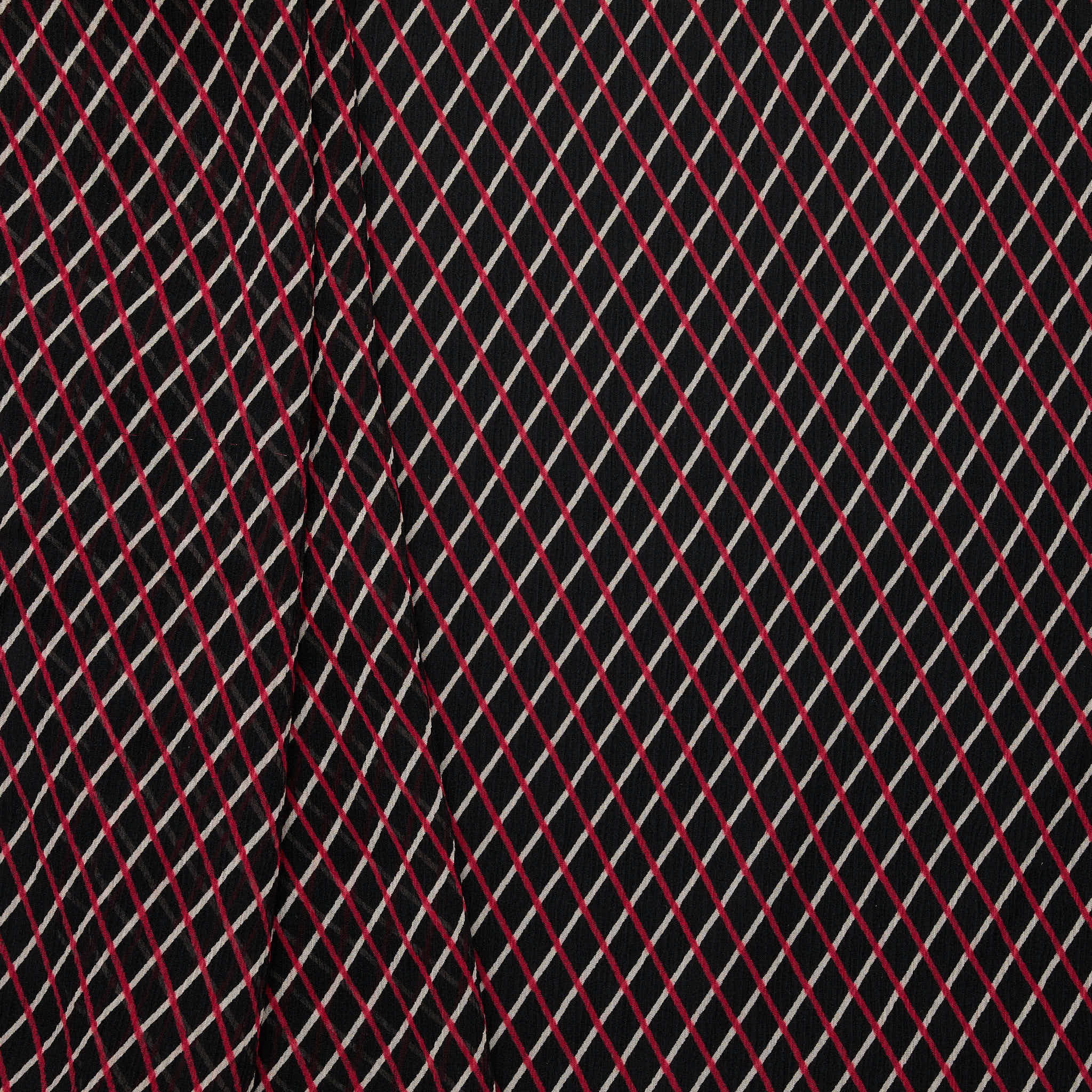 Diamond Dogs Printed Italian Silk Yoryu - Black/ Red