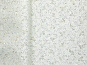 Decorative Floral Satin - Pale Blue/ Gold