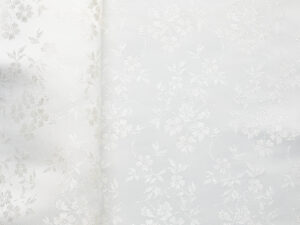 Floral Embroidered Satin - Ivory