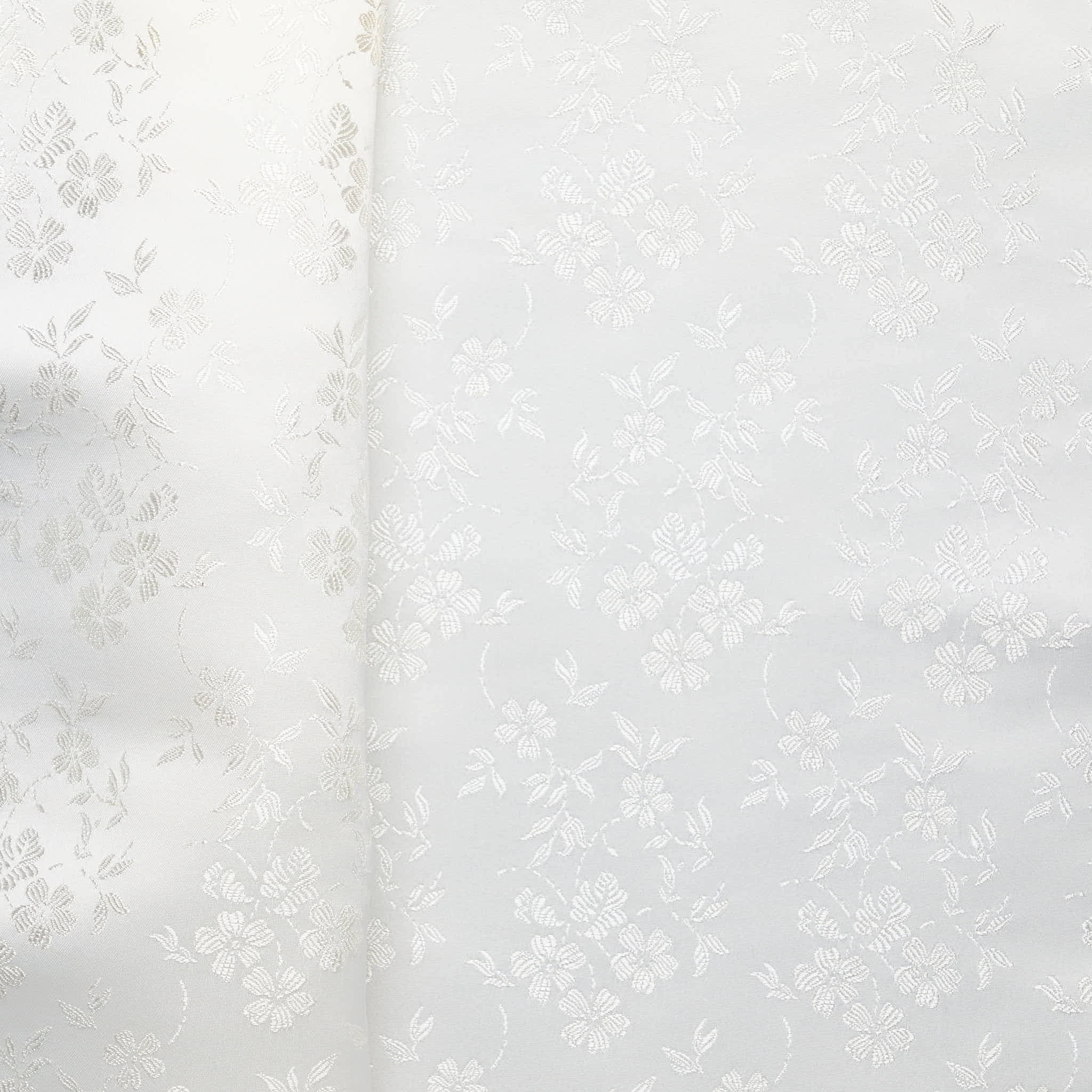Floral Embroidered Satin - Ivory