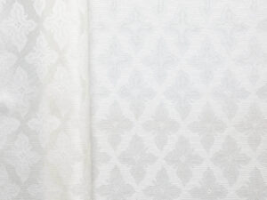 Diamond Pattern Satin - White