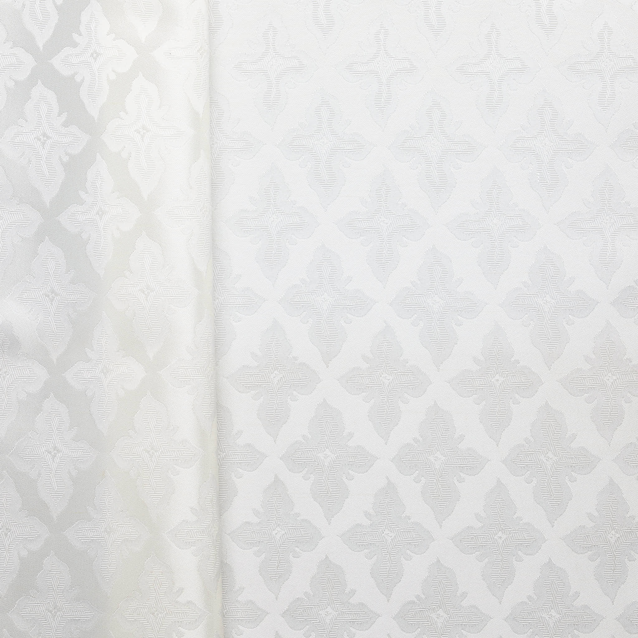 Diamond Pattern Satin - White