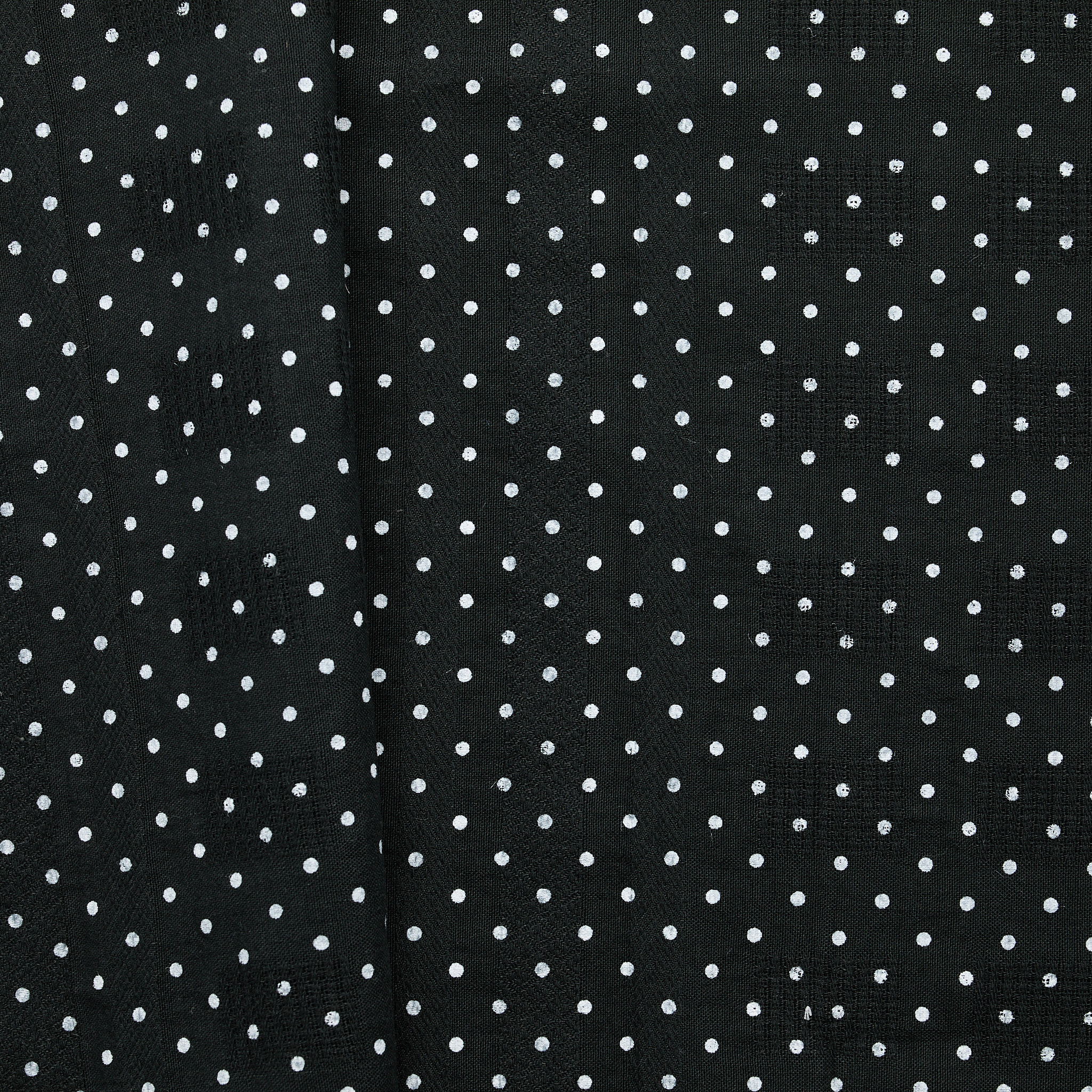 Polkadot Shirting - Black
