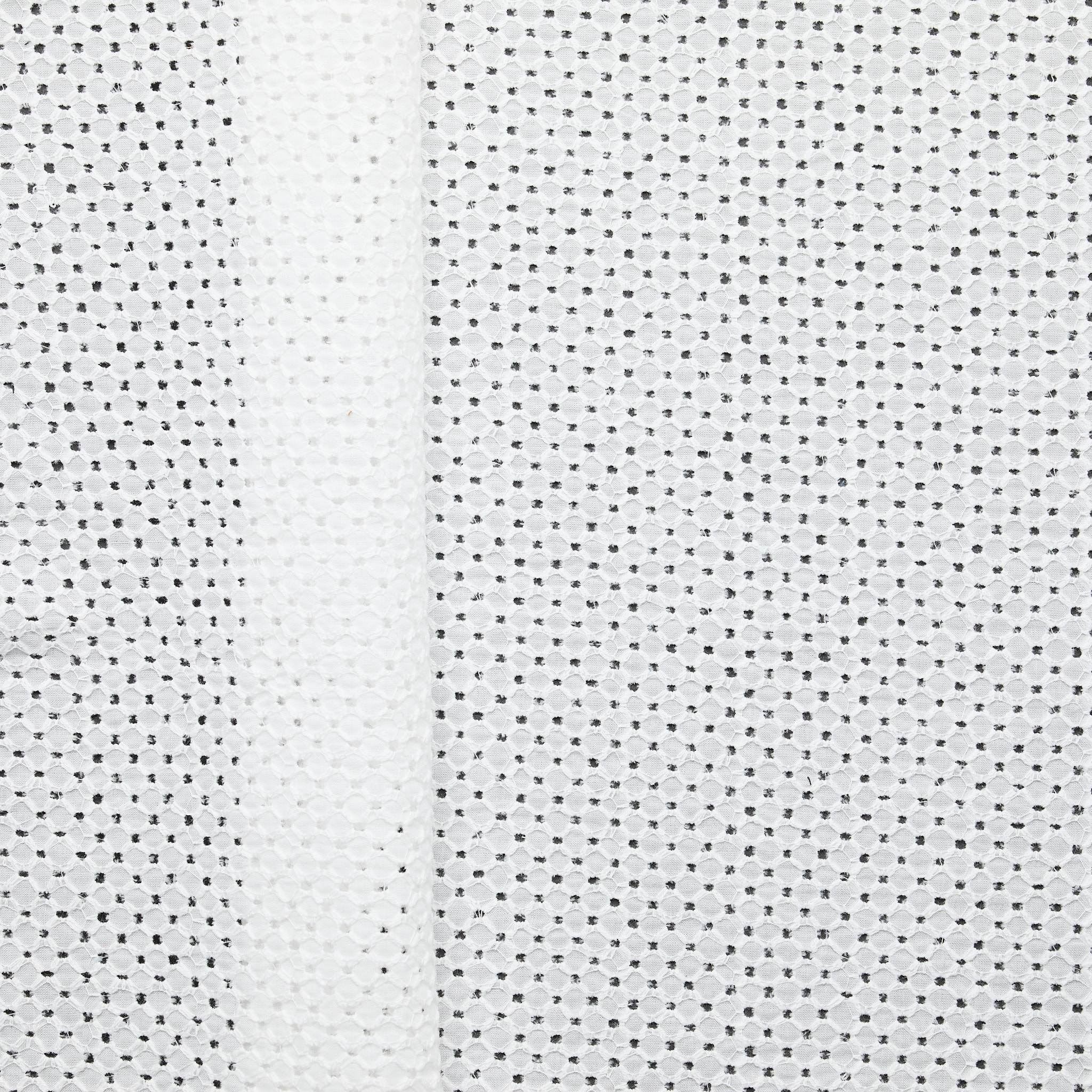 100% Cotton Embroidery - White