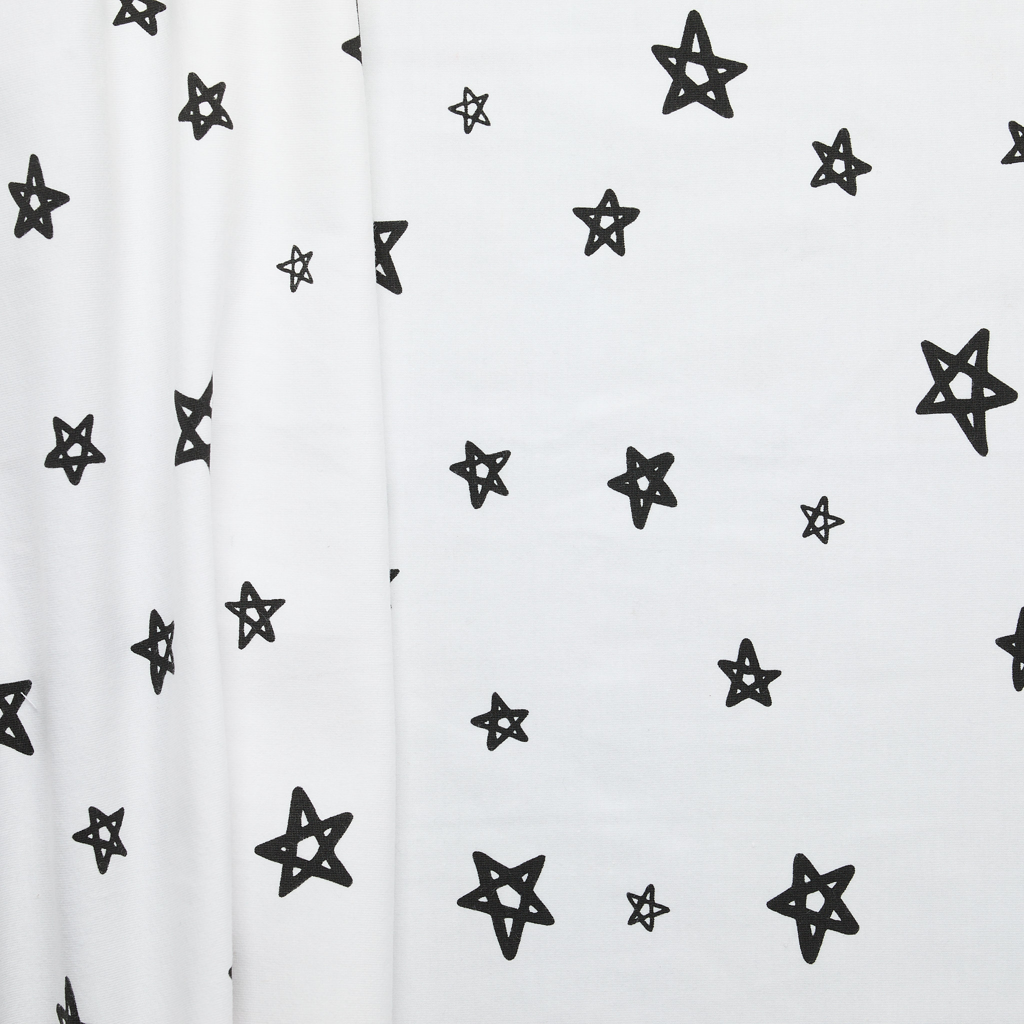 Premium Australian Regenerative Cotton Star Print Jersey - White