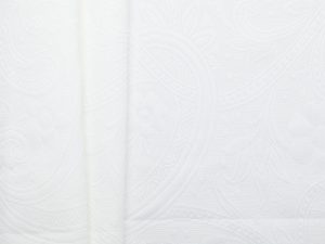 Swiss Cotton Jacquard Pique - White