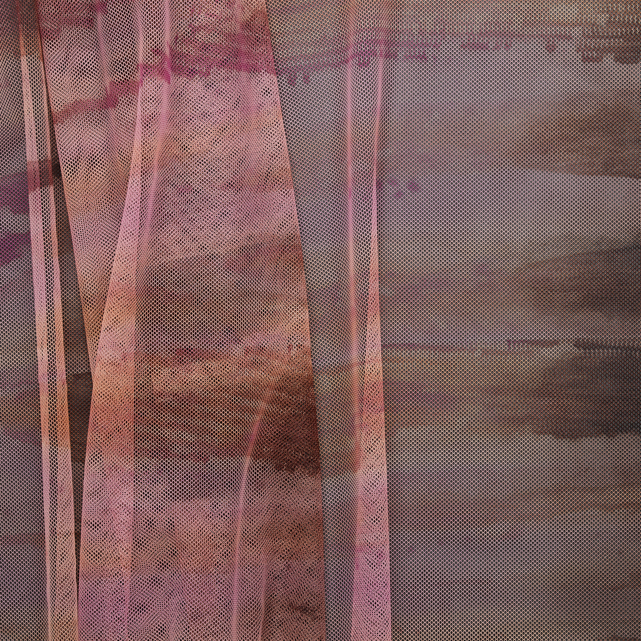 Carousel Printed Stretch Mesh - Peach