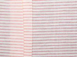 Cotton Yarn Dyed & Slub Stripe Jersey - Coral + Natural