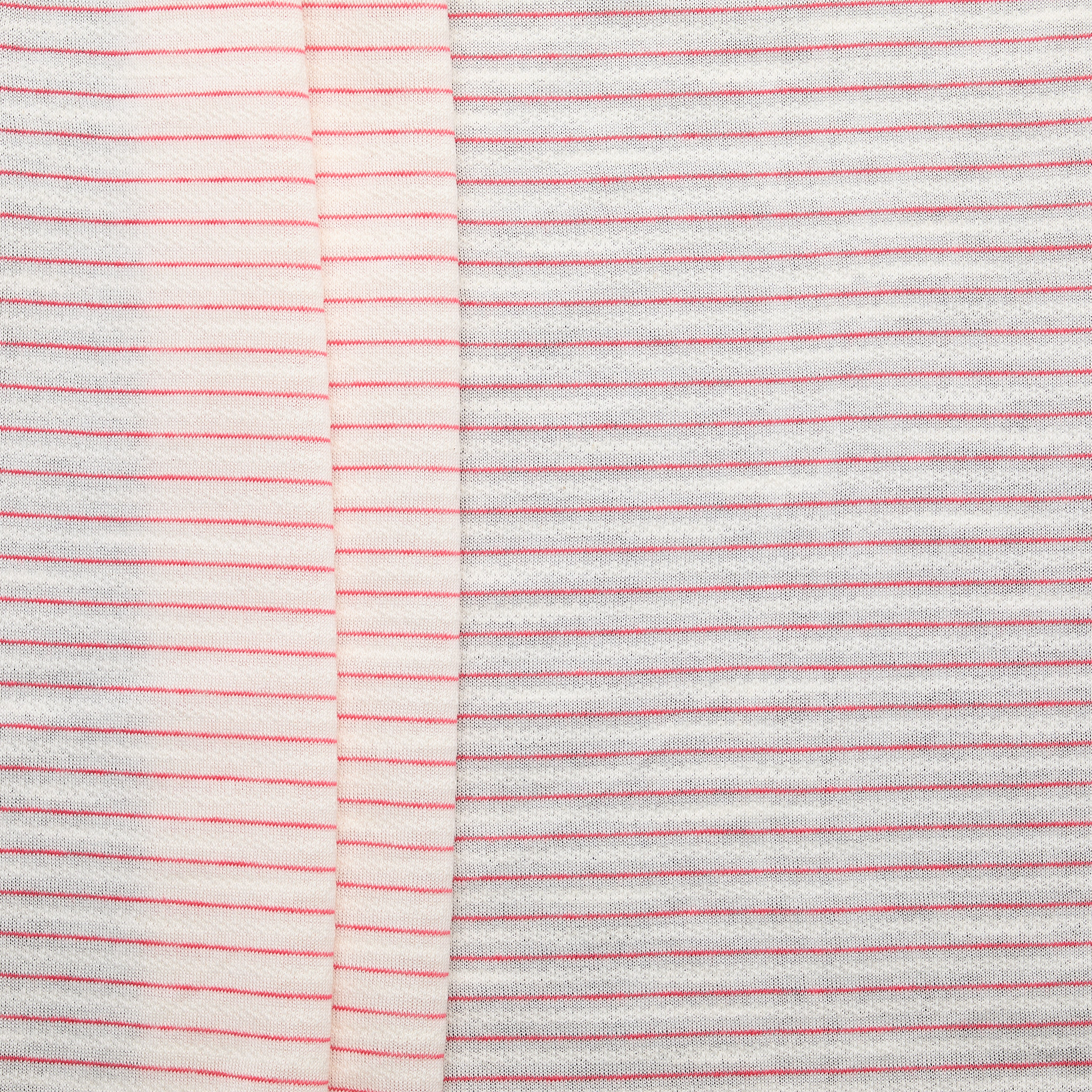 Cotton Yarn Dyed & Slub Stripe Jersey - Coral + Natural