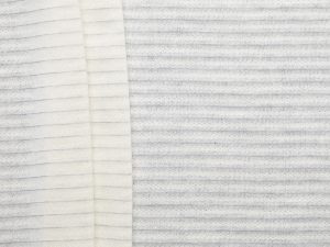 Cotton Yarn Dyed & Slub Stripe Jersey - Grey Marle + Natural