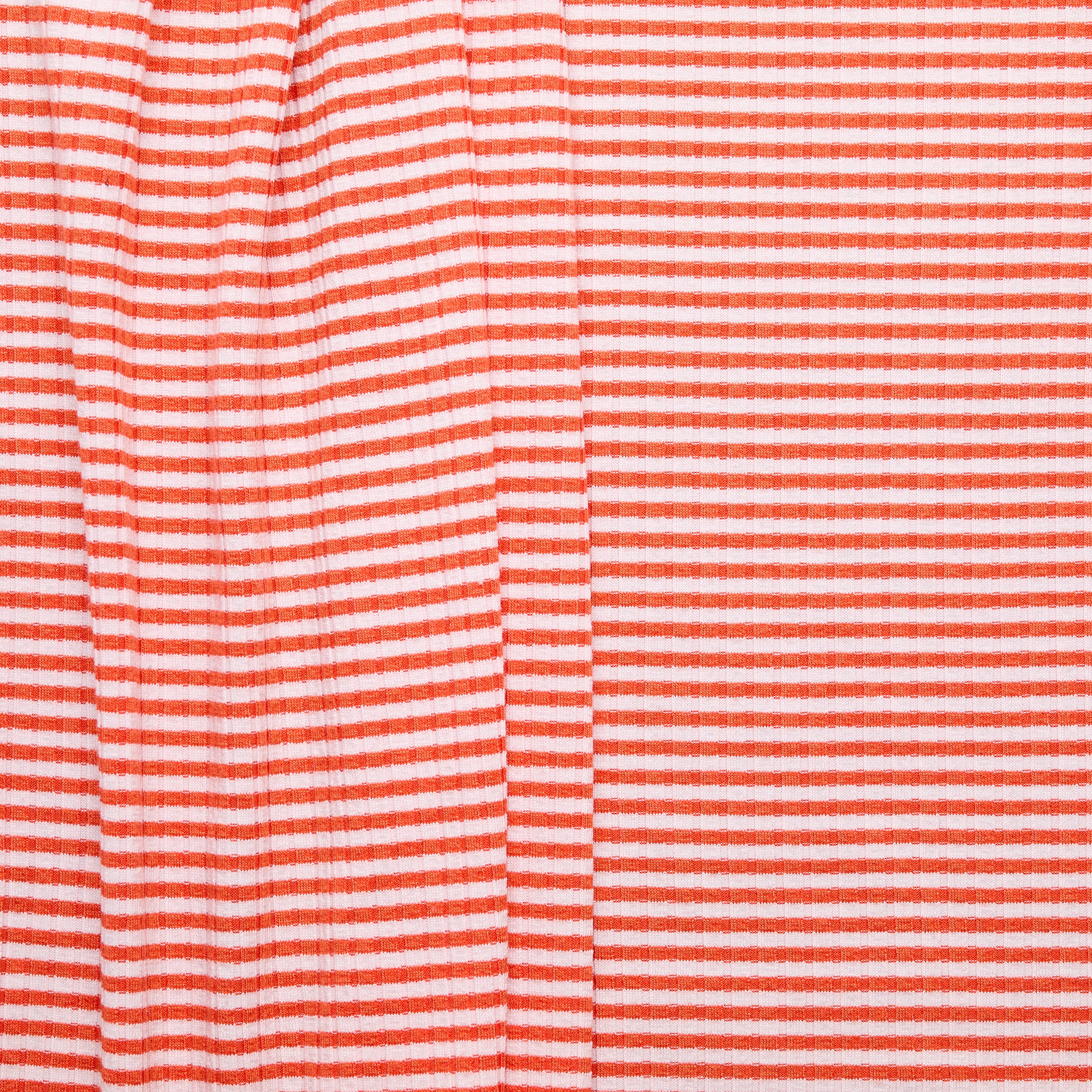 Candy Stripe 6+4 Rib - Orange/ Red