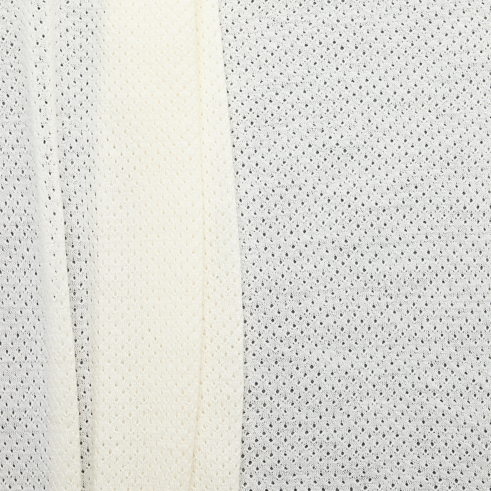 100% Wool Eyelet Jersey - Wool White