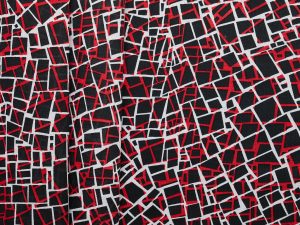 Retro Print Cotton Lawn - Red