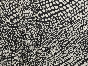 "Wild" Lightweight Cotton Crushable - Cream/Black