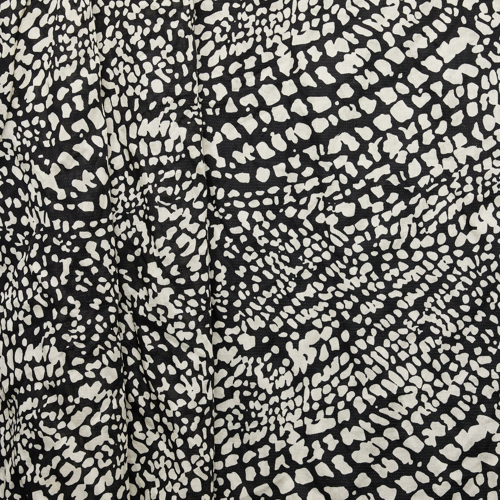 "Wild" Lightweight Cotton Crushable - Cream/Black
