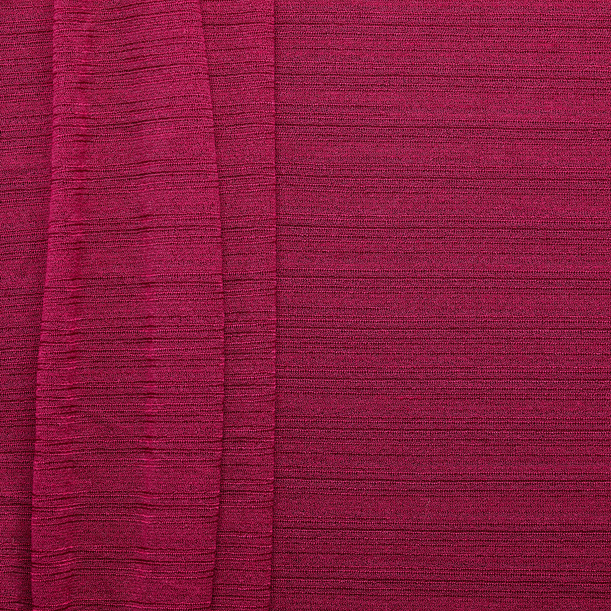 Cleo Polyester Viscose Slub Knit - Raspberry
