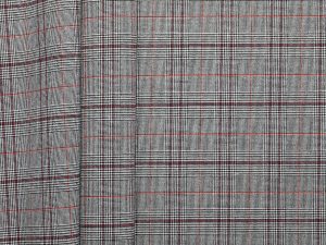 Carnaby Check - Grey/ Cranberry
