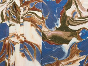 ITY Jersey ‘Marble’ Stretch Print - Blue/ Brown