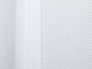 Perforated Cotton Shirting - White