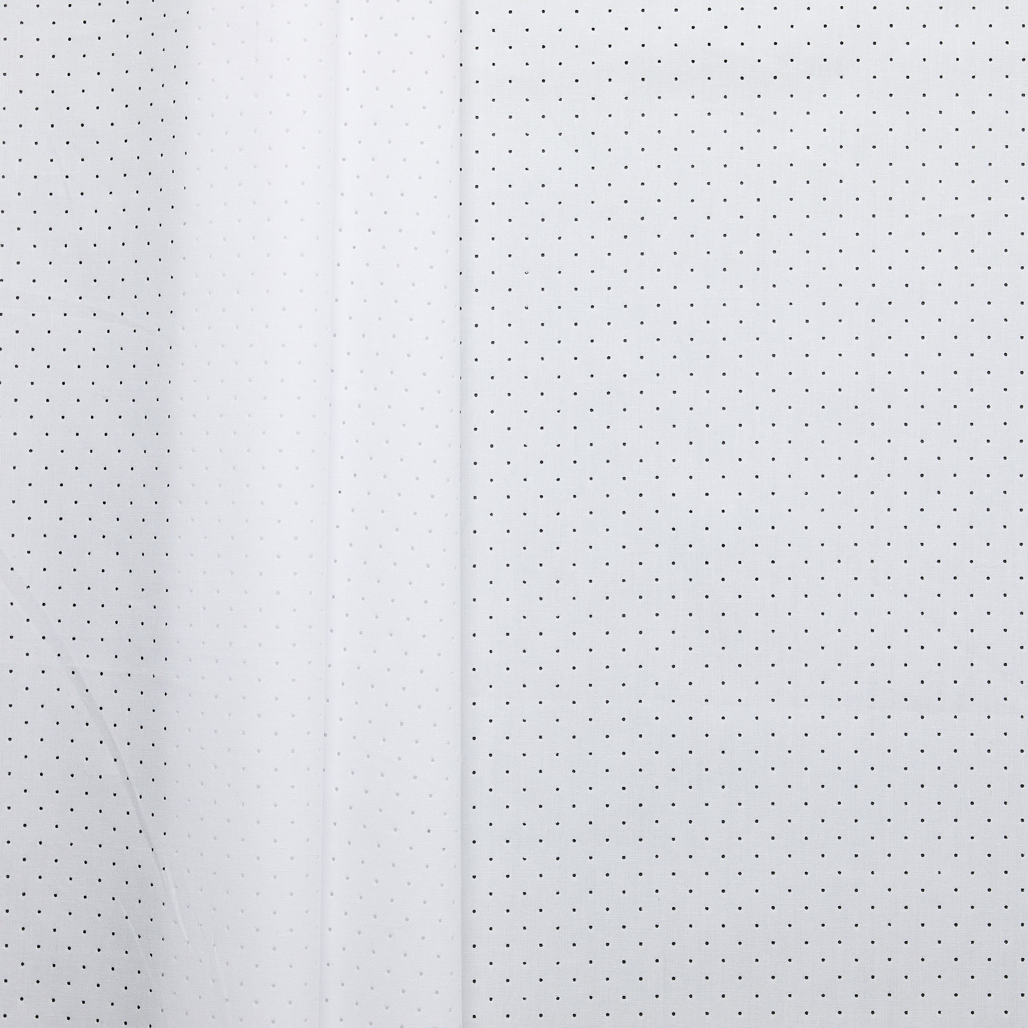 Perforated Cotton Shirting - White